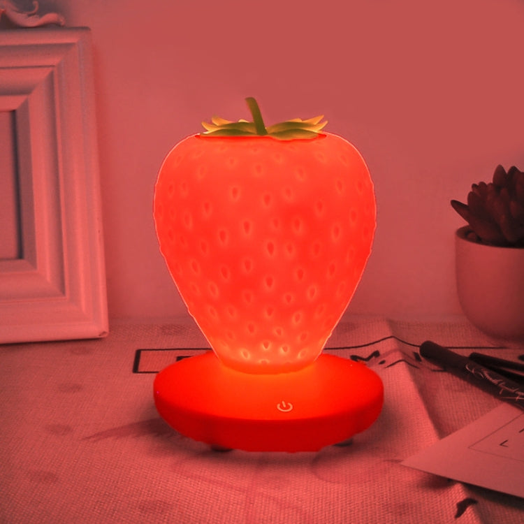 Creative Home LED Silicone Strawberry Night Light USB Rechargeable Bedside Decoration Atmosphere Light, Pink Strawberry, Red Strawberry, White Strawberry