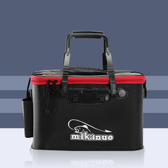 Thickened Multifunctional Folding Live Fish Box Fishing Bucket, 40 cm (with Handle and Side Pocket), 45 cm (with Handle and Side Pocket), 50 cm (with Handle and Side Pocket)
