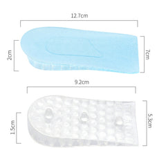 JF101 Invisible Transparent Silicone Heightening Pad Heel Heightening Insole Shock Absorption Half Pad, One Layer, Two Layer, Three Layer