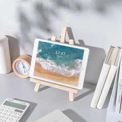 Wooden Desktop Mobile Phone Ipad Stand Flat Folding Mini Easel, Large, Small