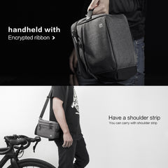 Rhinowalk Bicycle Front Handle Bag Camera Bag Waterproof 7.5 inch Large Touch Screen Navigation Mobile Phone Bag Bicycle Bag, Dark Gray, Carbon Fiber Black Green, Matt Full Black, Matt Black Green
