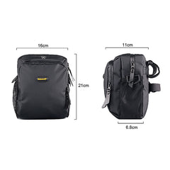 Rhinowalk Bicycle Front Bag Waterproof Handlebar Bag Folding Bike Front Bag Large Capacity Riding Bag, Matt Black, Carbon Fiber Pattern