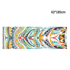 Portable Printed Non-slip Environmental Protection Yoga Mat Drape, Size: 185 x 63cm, Practitioner, Tibetan Green Lotus, Huilongqing, Mandolin, Green Lucky Elephant, Red Heart Lotus, Saint Golden Wolf, Sacred Heart Lotus, Century Lotus, Powder Bit Line ...