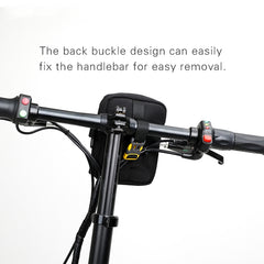 Rhinowalk Bicycle Handlebar Bag Multifunctional Storage Bag Waterproof Clutch, Gray, Black