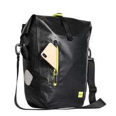 Rhinowalk Bicycle Backpack Full Waterproof Shelf Bag 25L Unilateral Frame Bag Long-distance Travel Bicycle Bag, Black Green, Full Black