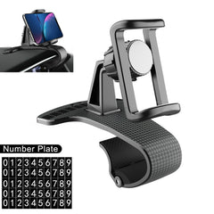 Car Mobile Phone Holder Buckle Instrument Trolley Inner Clip Mobile Phone Navigation Bracket With Number Plate, Navigation Bracket With Number Plate