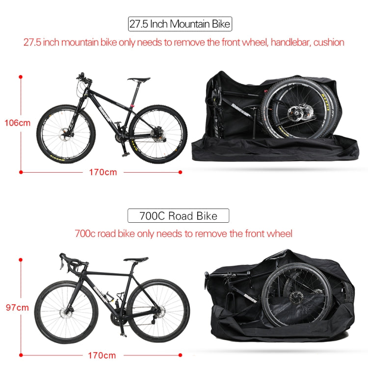 Rhinowalk 26 inch / 27.5 inch Road Bike Mountain Bike Loading Bag Large Capacity Storage Bag, RM261