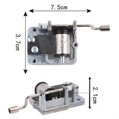 2 PCS Hand-cranked Music Box Movement Music Bell Movement Crafts Toys DIY Accessories, Angels Love Beauty, Queen, Goodbye Friends