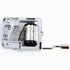 2 PCS Hand-cranked Music Box Movement Music Bell Movement Crafts Toys DIY Accessories, Angels Love Beauty, Queen, Goodbye Friends