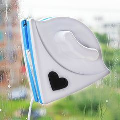 Double-sided Glass Window Cleaner Triangle Multifunctional Magnetic Glass Cleaner, 2 PCS (Green), 2 PCS (White)