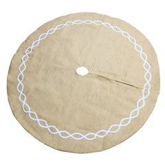 Christmas Decorations Jute Cloth Tree Skirt Tree Bottom Decoration Christmas Tree Apron, Jute Cloth Tree Skirt