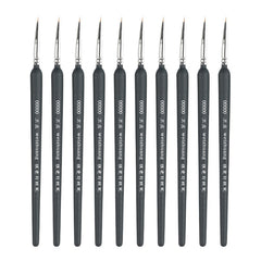 WeiZhuang Hook Line Pen Painting Hand-painted Watercolor Wolf Mint Hook Line Pen Painting Stroke Thin Line Brush, 10 PCS 00000 Dark Blue, 10 PCS 000 Dark Blue, 10 PCS 00 Dark Blue, 10 PCS 0 Dark Blue, 10 PCS 1 Dark Blue, 10 PCS 2 Dark Blue             ...