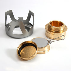 Outdoor Camping Alcohol Stove Vaporized Liquid Alcohol Atove Mini Alcohol Stove Portable Creative Alcohol Stove, Gold, Gray, Dark Green