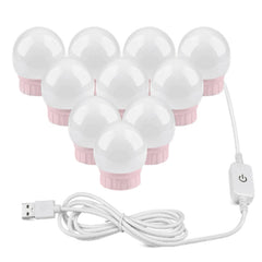 Mirror Front Light Dimmable Makeup Mirror USB Touch Control Light, 2 LEDs, 6  LEDs, 10  LEDs, 14  LEDs