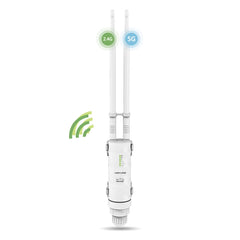 WAVLINK AC600 AP 2.4G/5G Dual Frequency Outdoor High Power Repeater, US Plug, UK Plug
