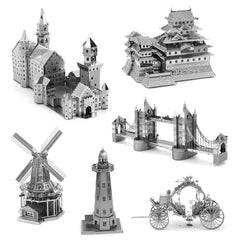 3 PCS 3D Metal Assembly Model World Building DIY Puzzle Toy, Sydney Opera House