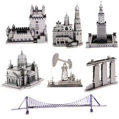3 PCS 3D Metal Assembly Model World Building DIY Puzzle Toy, Sydney Opera House