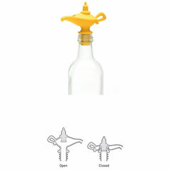 Creative Silicone Aladdin Magic Lamp Red Wine Bottle Pourer Manual Sealing Airless Bottle Stopper, 3 PCS Wine Bottle Stopper