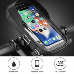 Mountain Bike Card Holder Touch Screen Mobile Phone Holder Motorcycle Electric Vehicle Waterproof Navigation Bracket Shade Mobile Phone Holder, Handlebars, Rearview Mirrors