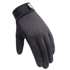 HSLEJP Outdoor Sports Breathable Touch Screen Antiskid Cycling Full Finger Gloves, M, L