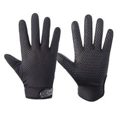 HSLEJP Outdoor Sports Breathable Touch Screen Antiskid Cycling Full Finger Gloves, M, L