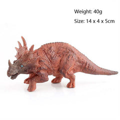 Simulation Animal Dinosaur World Static Toy Models, 6 PCS Triceratops, 6 PCS Velociraptor, 6 PCS Brown Tyrannosaurus, Emperor Tyrannosaurus