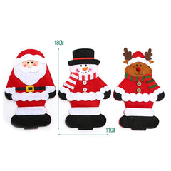 Christmas Knife And Fork Cover Christmas Decorations, Elderly, Snowman, Elk