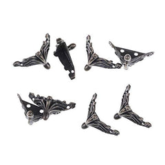 10 PCS Antique Bronze Jewelry Gift Box Wood Case Decorative Feet Leg Corner Protector, Jewelry Gift Box Corner Protector