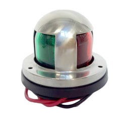 4W 12V IP65 Waterproof Stainless Steel Two-color Marine Signal Light Red and Green LED Lights, 4W 12V
