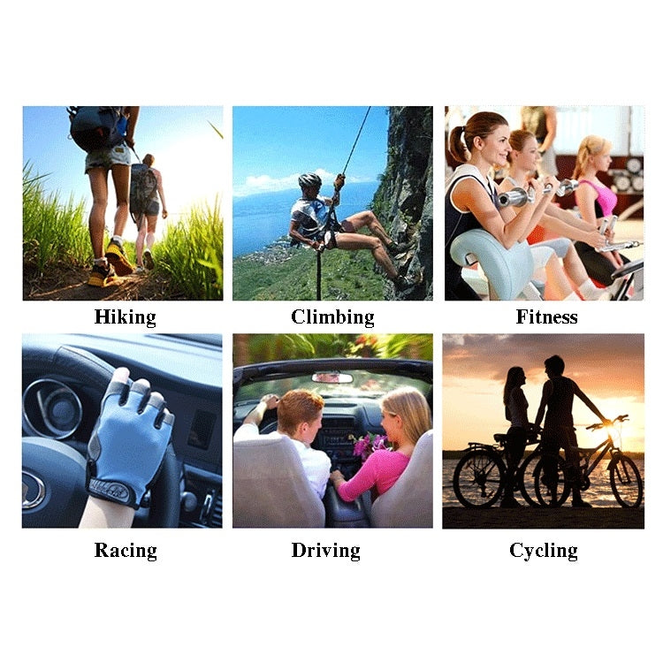 Cycling Shock Absorbing Anti-Slip Gloves Fitness Weight Lifting Training Half-finger Gloves, XL