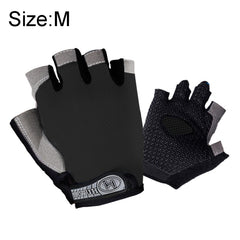 Summer Men Women Fitness Gloves Gym Weight Lifting Cycling Yoga Training Thin Breathable Antiskid Half Finger Gloves, M, XL, L