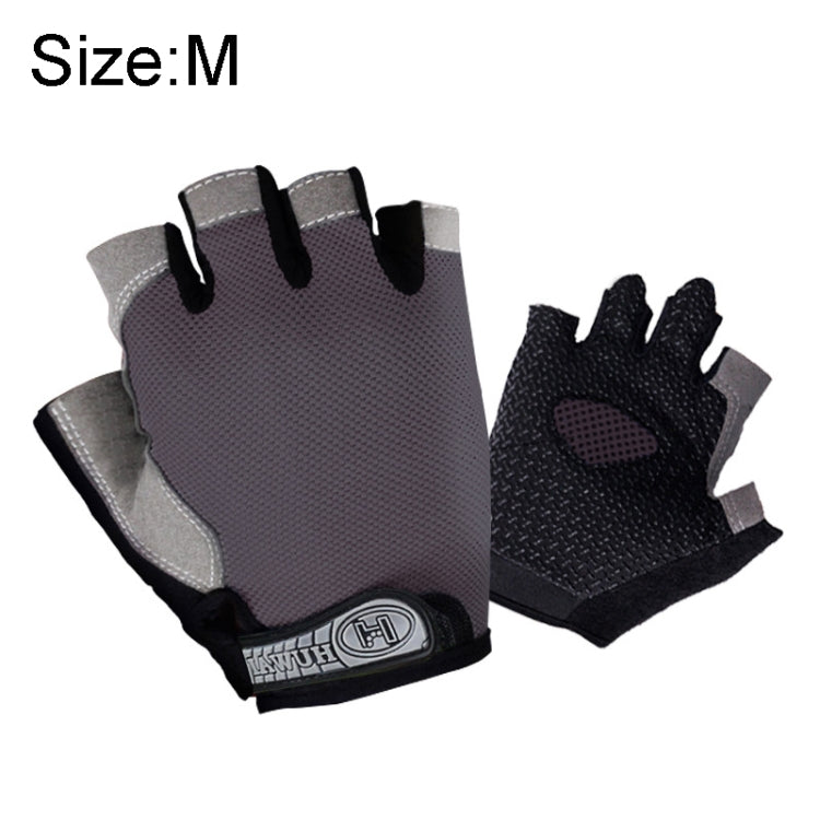 Summer Men Women Fitness Gloves Gym Weight Lifting Cycling Yoga Training Thin Breathable Antiskid Half Finger Gloves, M, L, S