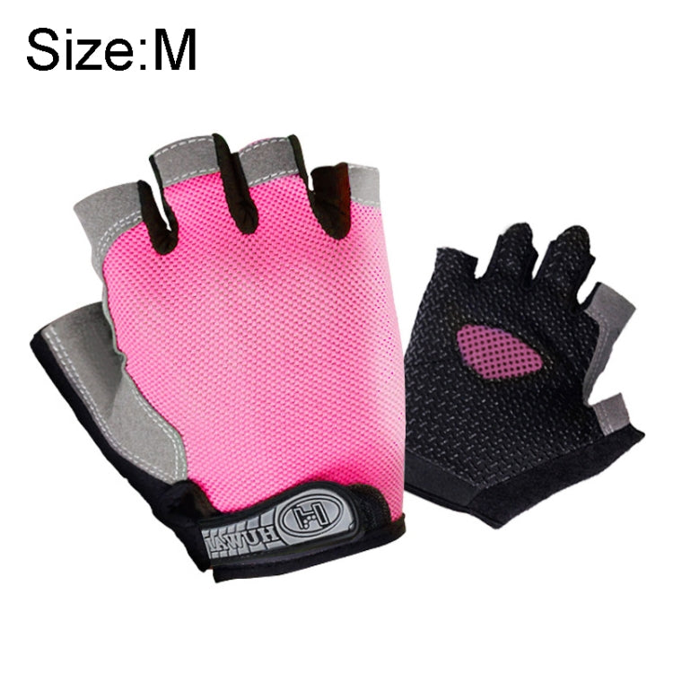 Summer Men Women Fitness Gloves Gym Weight Lifting Cycling Yoga Training Thin Breathable Antiskid Half Finger Gloves, M, L, S
