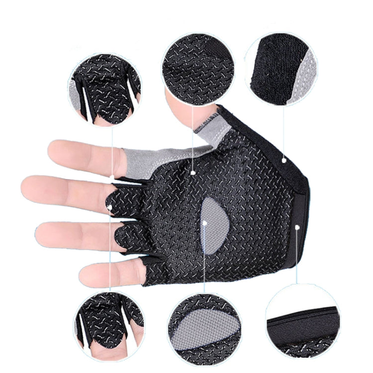 Summer Men Women Fitness Gloves Gym Weight Lifting Cycling Yoga Training Thin Breathable Antiskid Half Finger Gloves, M, L, S
