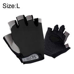 Summer Men Women Fitness Gloves Gym Weight Lifting Cycling Yoga Training Thin Breathable Antiskid Half Finger Gloves, L, S, XL