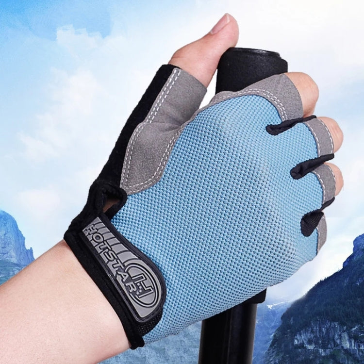 Summer Men Women Fitness Gloves Gym Weight Lifting Cycling Yoga Training Thin Breathable Antiskid Half Finger Gloves, XL
