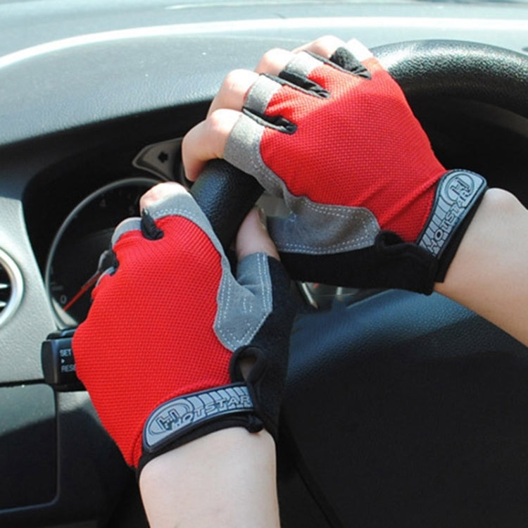 Summer Men Women Fitness Gloves Gym Weight Lifting Cycling Yoga Training Thin Breathable Antiskid Half Finger Gloves, XL