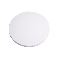 White Panel Round Canvas Board Wooden Frame Painting, 40cm, 20cm