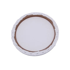 White Panel Round Canvas Board Wooden Frame Painting, 40cm, 20cm