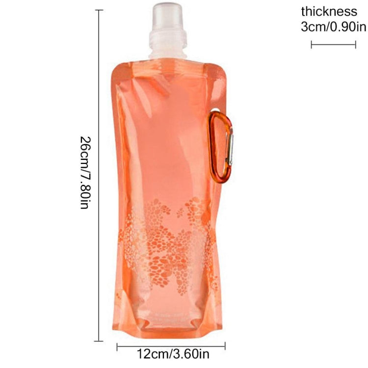 0.5L Portable Ultralight Foldable Silicone Water Bag Outdoor Sports Supplies Hiking Camping Soft Flask Waterproof Bag