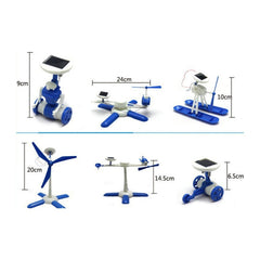 3PCS DIY Solar Puzzle Toys 6 in 1 Educational Solar Power Kits Novelty Solar Robots for Kids, 6 in 1 Educational Solar Power Kits