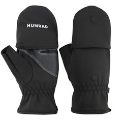 HUMRAO Winter Half-Finger Flip Cover Warm Gloves For Outdoor Sports Skiing And Cycling, L, XL