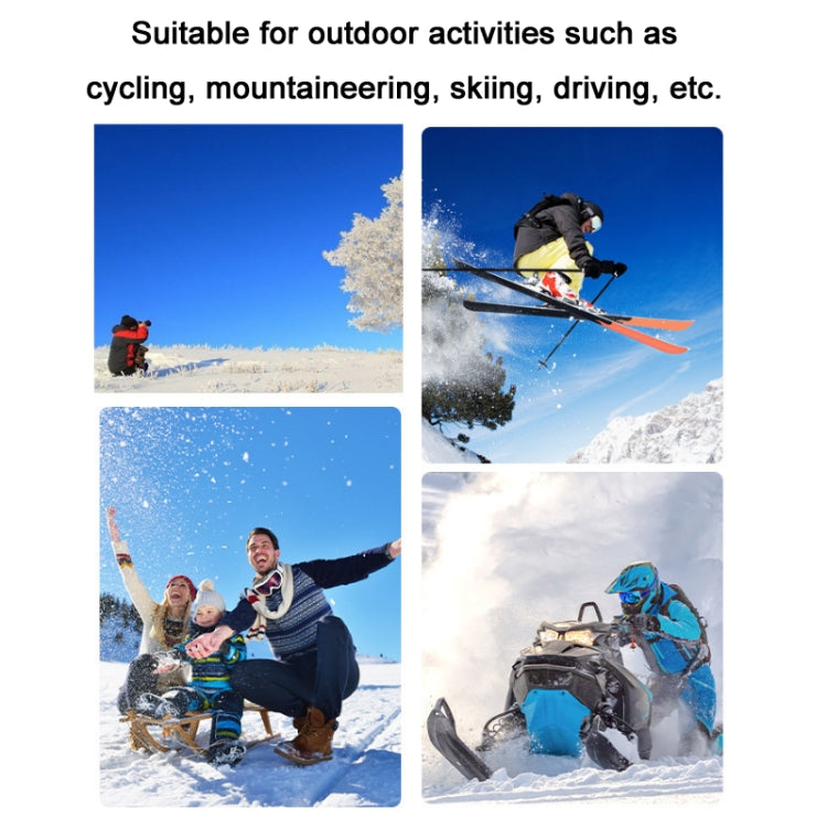 HUMRAO Winter Half-Finger Flip Cover Warm Gloves For Outdoor Sports Skiing And Cycling, L, XL