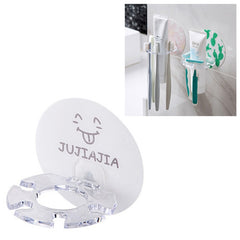 Plastic Toothbrush Holder Toothpaste Storage Tooth Brush Dispenser, WHITE, Pink, Green