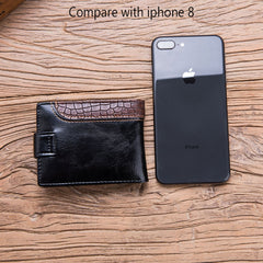 Men Vintage Leather Hasp Short Coin Pocket Purse Card Holder Wallets