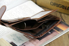 Men Vintage Leather Hasp Short Coin Pocket Purse Card Holder Wallets