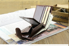 Men Vintage Leather Hasp Short Coin Pocket Purse Card Holder Wallets