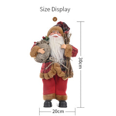 Christmas Decoration Standing Santa Claus Doll Christmas Backpack Old Man Doll Ornaments, Oil Lamp, Chevrolet, Chef, Gift