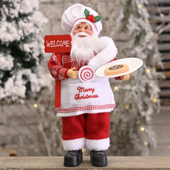 Christmas Decoration Standing Santa Claus Doll Christmas Backpack Old Man Doll Ornaments, Oil Lamp, Chevrolet, Chef, Gift