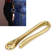 Retro Solid Brass Key Chain Key Ring Belt U Hook Wallet Chain Fish Hook, 4.8cm with Copper Rin, 6cm with Copper Rin, 4.8cm without Copper Rin, 6cm without Copper Rin